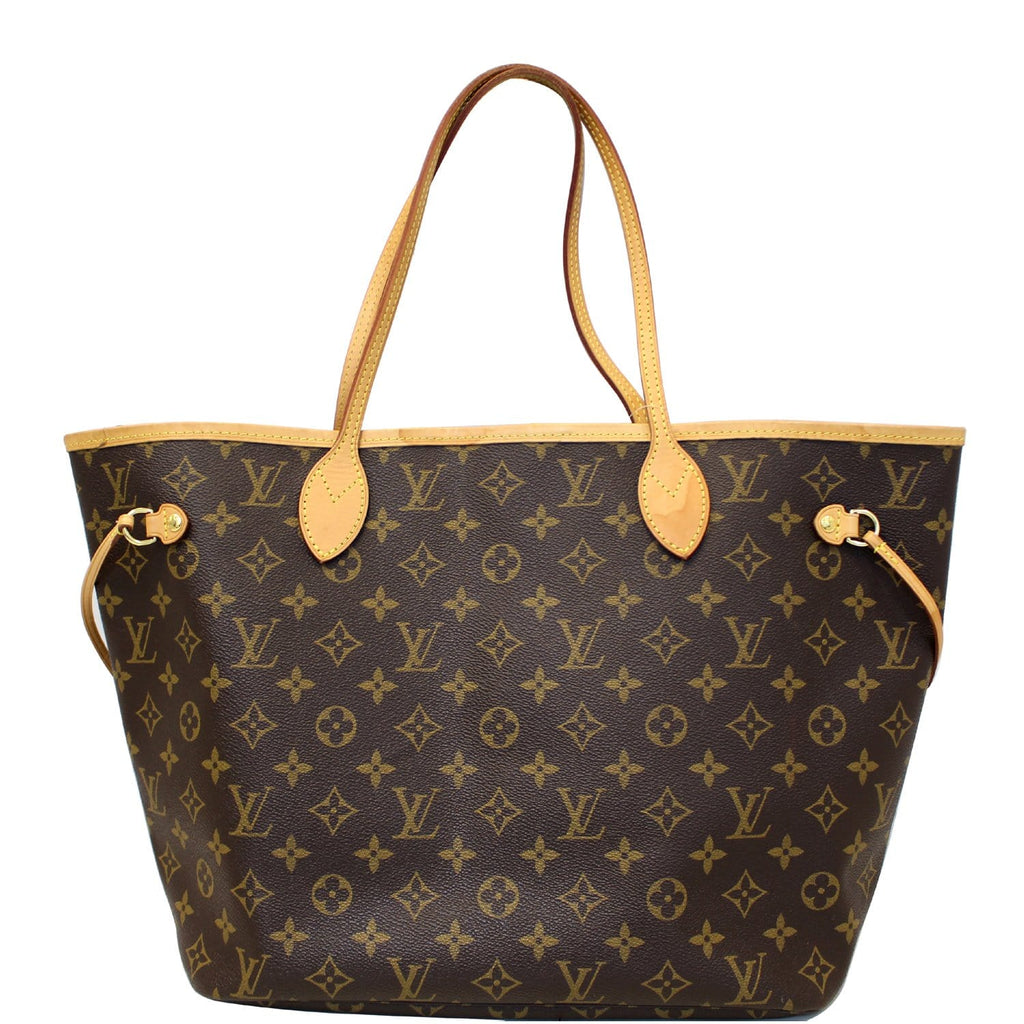 LOUIS VUITTON Neverfull MM Monogram Canvas Tote Bag Fuchsia