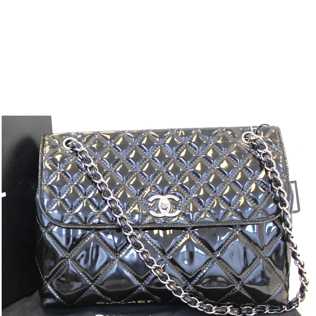Chanel Sac Rabat Patent Leather Shoulder Bag