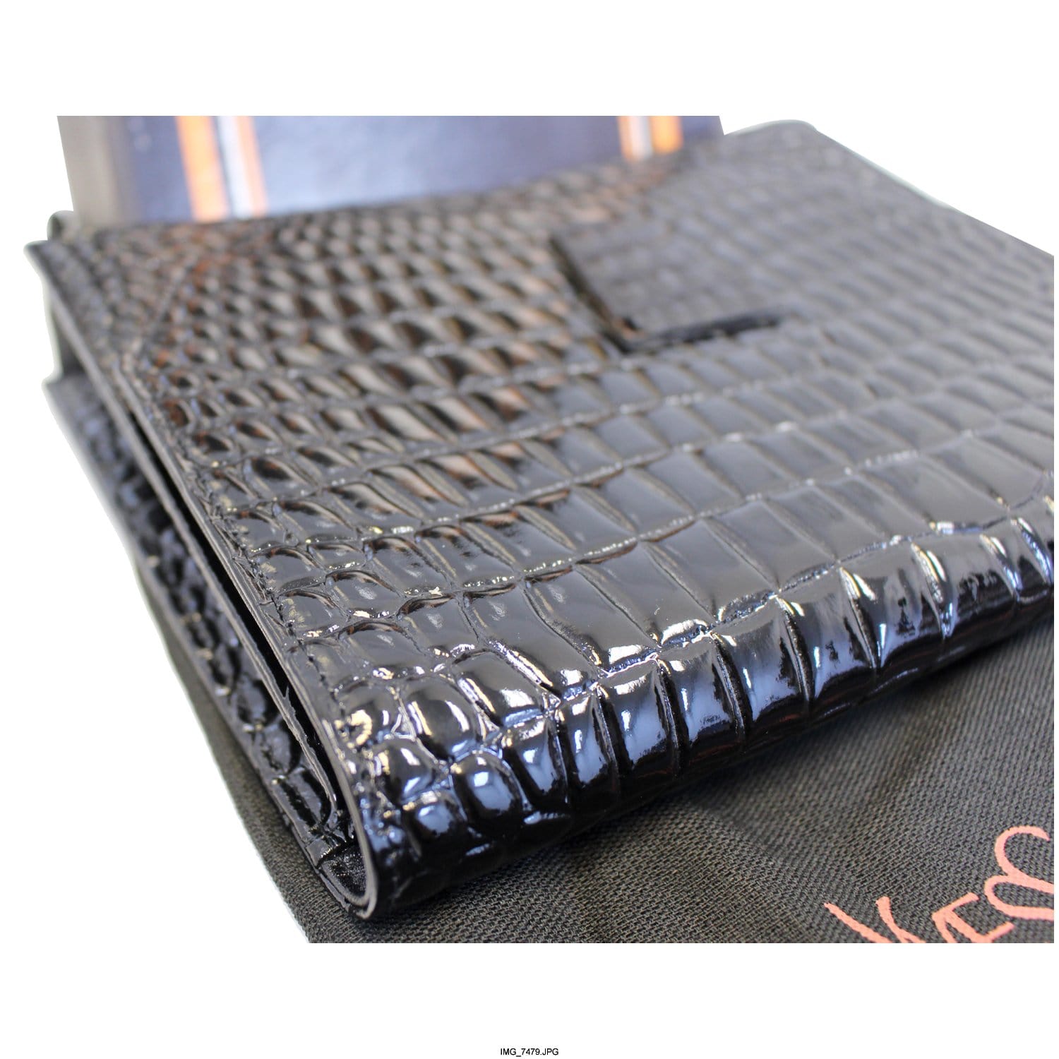 YVES SAINT LAURENT Black Caviar Leather Leather Clutch Bag