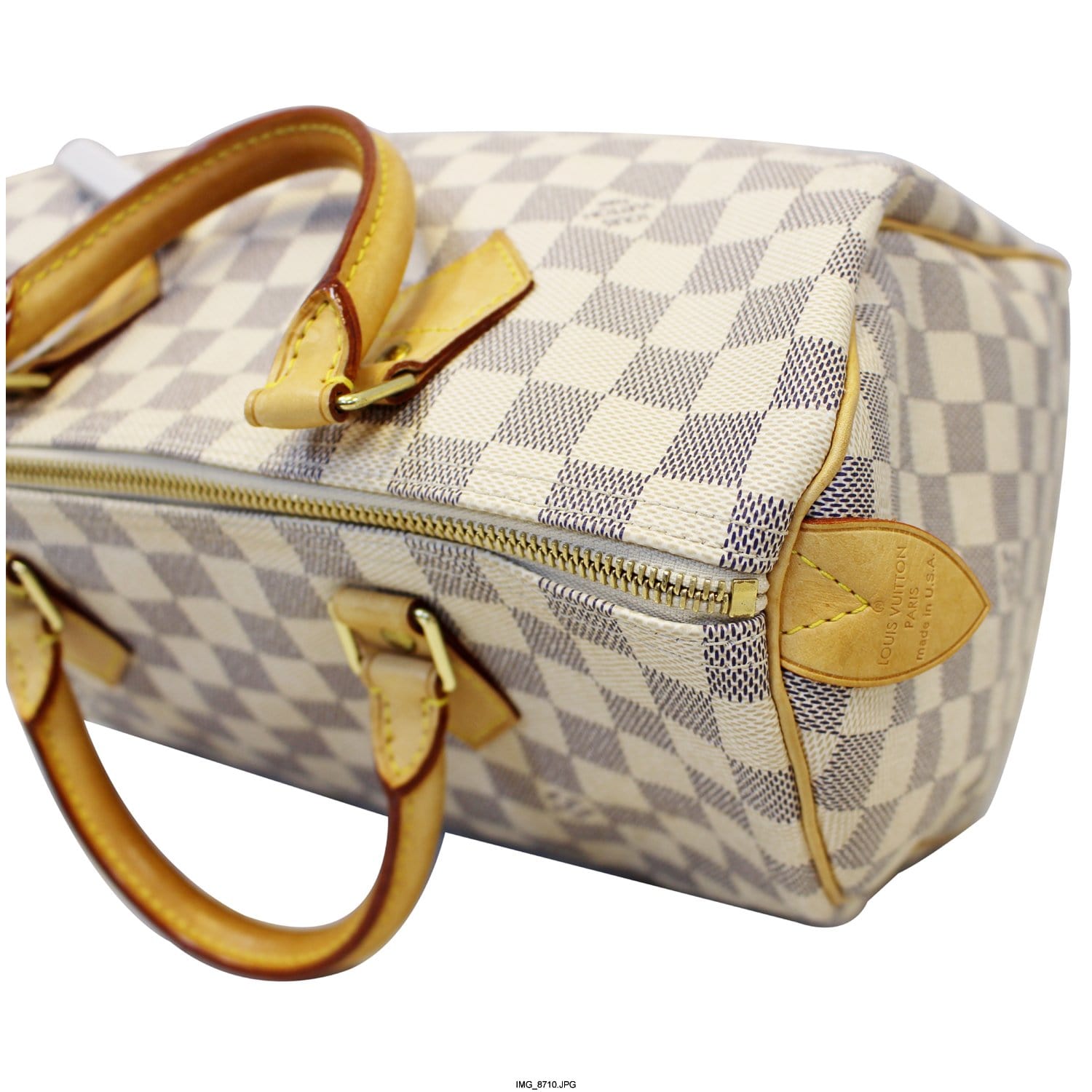 LOUIS VUITTON Speedy 30 Damier Azur Satchel Handbag