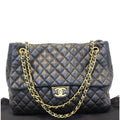 Chanel Large Shopping Flap Shoulder Bag Black