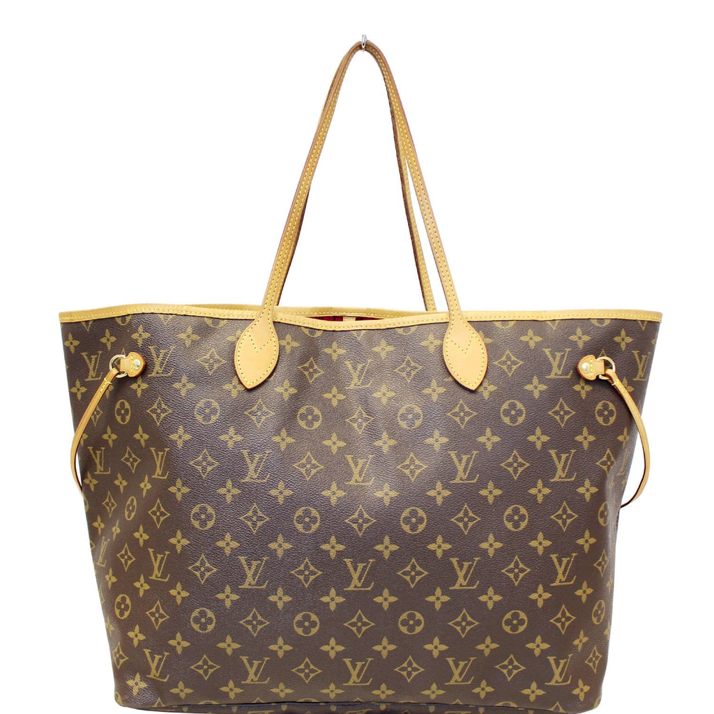 LOUIS VUITTON Neverfull GM Monogram Canvas Shoulder Bag Fuchsia