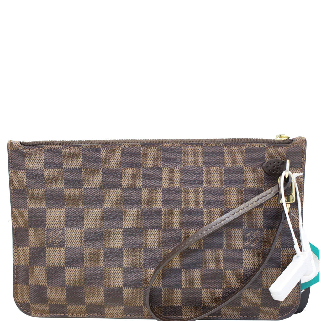 LOUIS VUITTON Pochette Wristlet Pouch Damier Ebene Neverfull MM