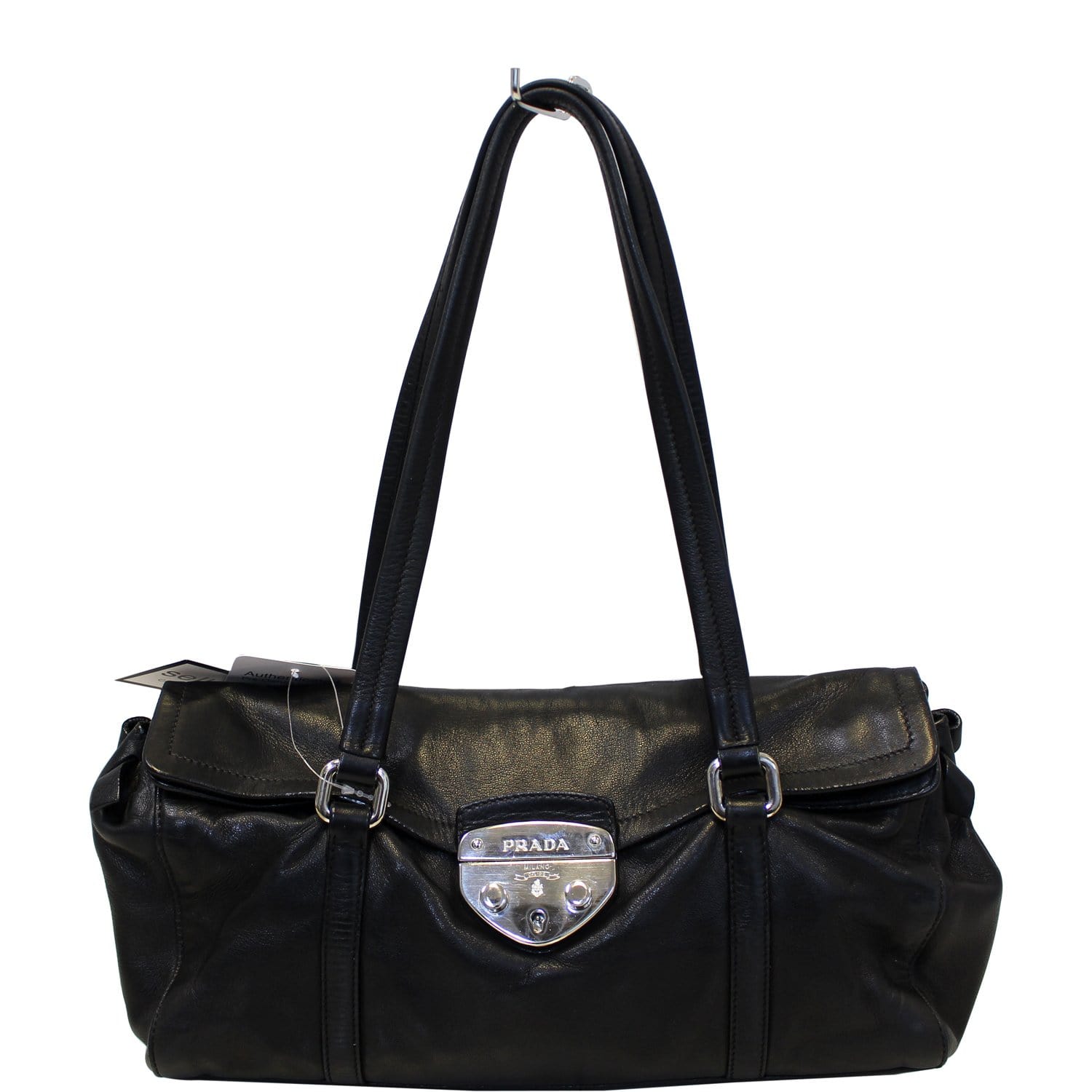 Prada Black  Leather Shoulder Bag