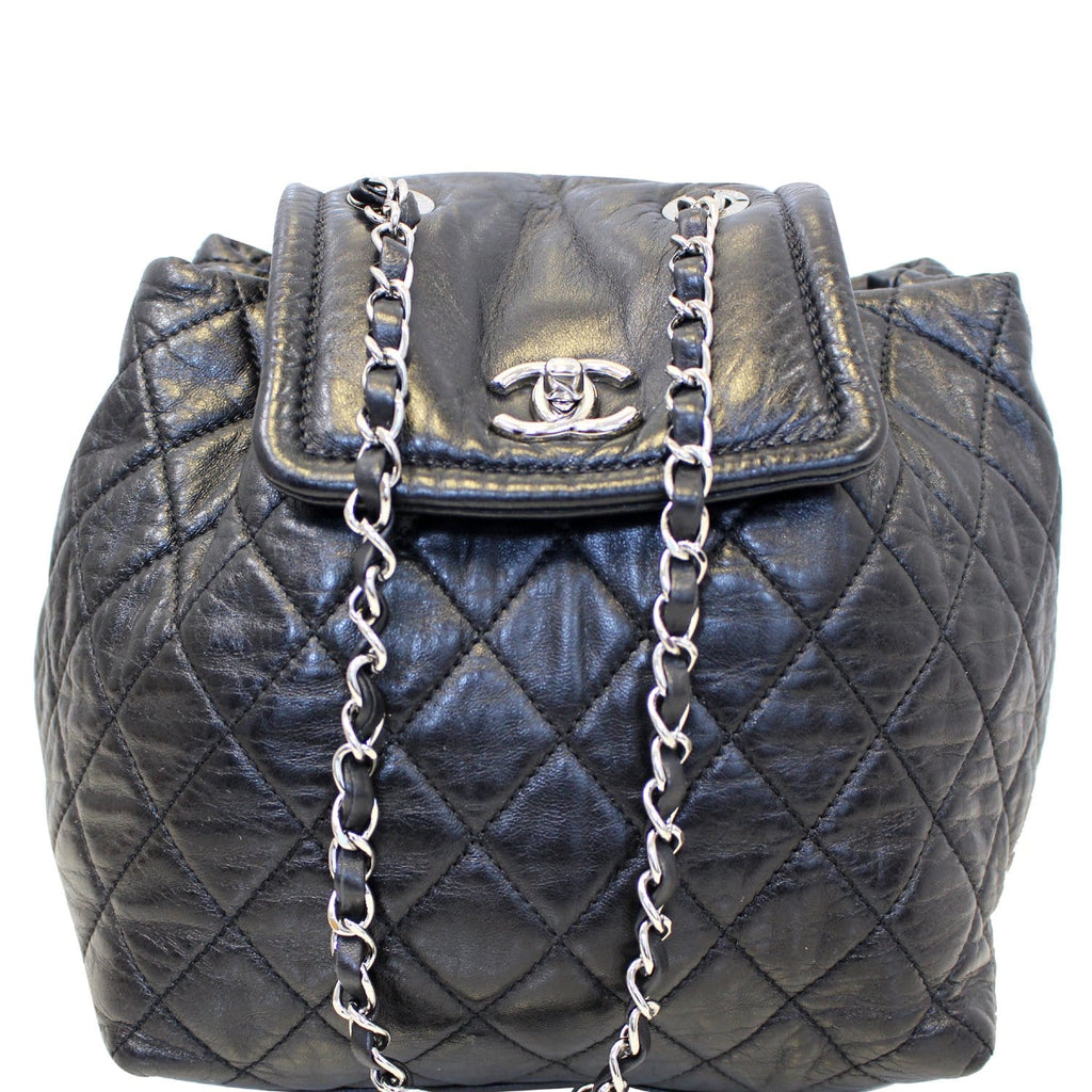 Chanel Beijing 2 in 1 Black Quilted Leather Backpack Bag