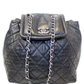 Chanel Beijing 2 in 1 Black Quilted Leather Backpack Bag