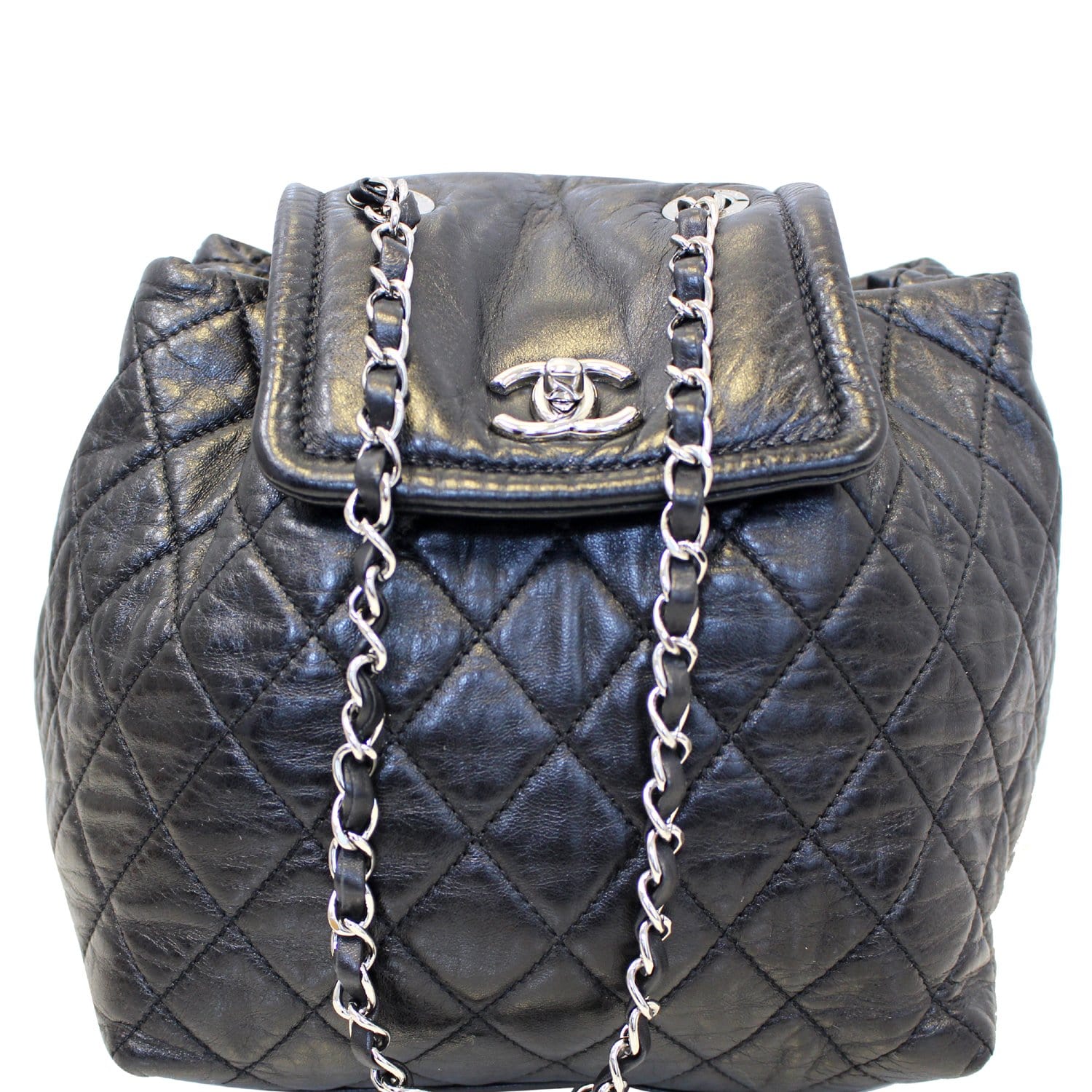 Chanel Beijing 2 in 1 Black Quilted Leather Backpack Bag