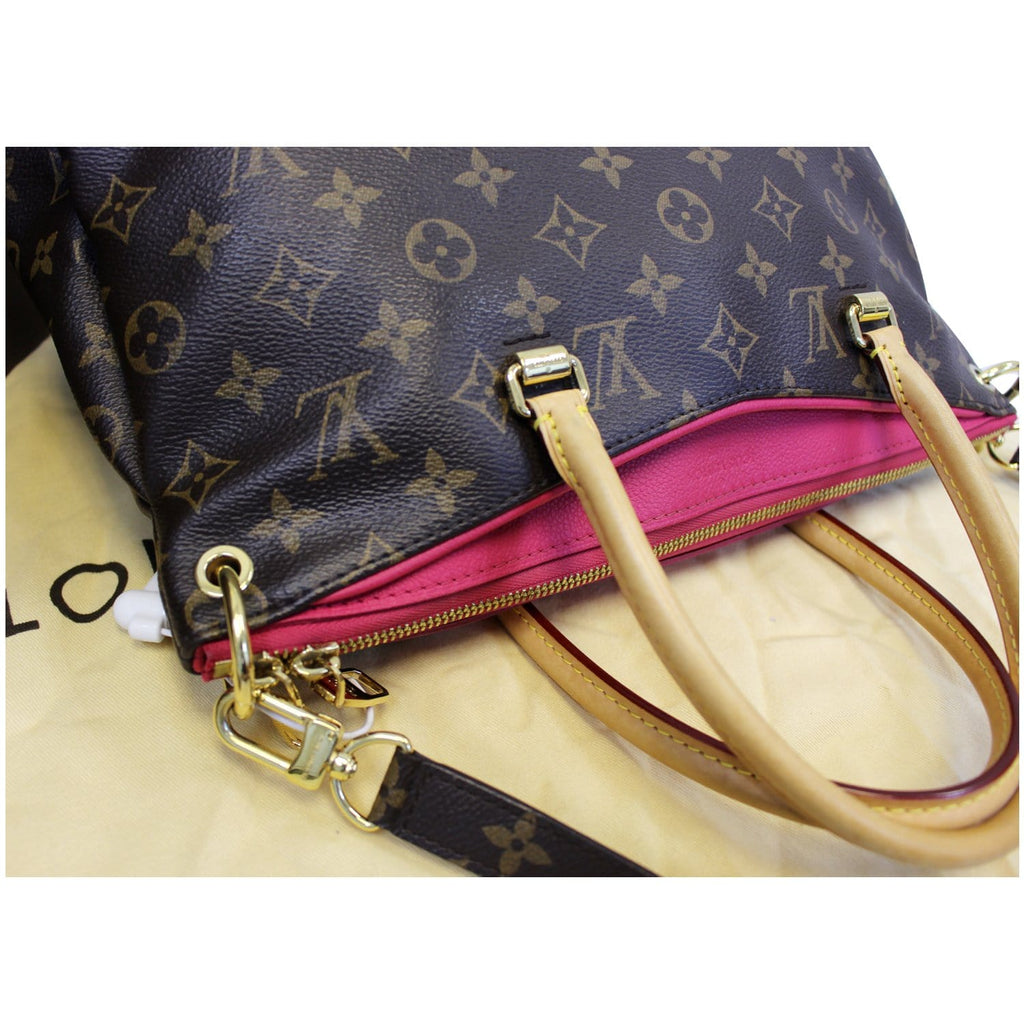 LOUIS VUITTON Pallas Monogram Canvas 2Way Shoulder Bag Cerise