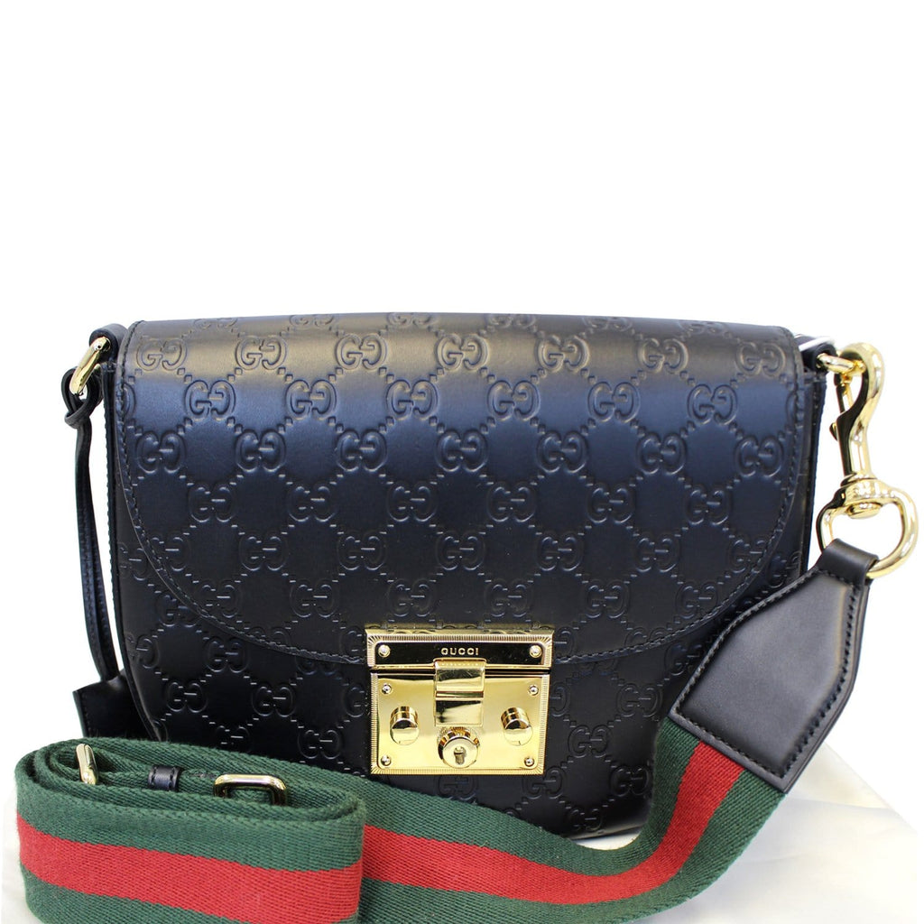 GUCCI Padlock Gucci Guccissima Signature Leather Shoulder Bag 453189
