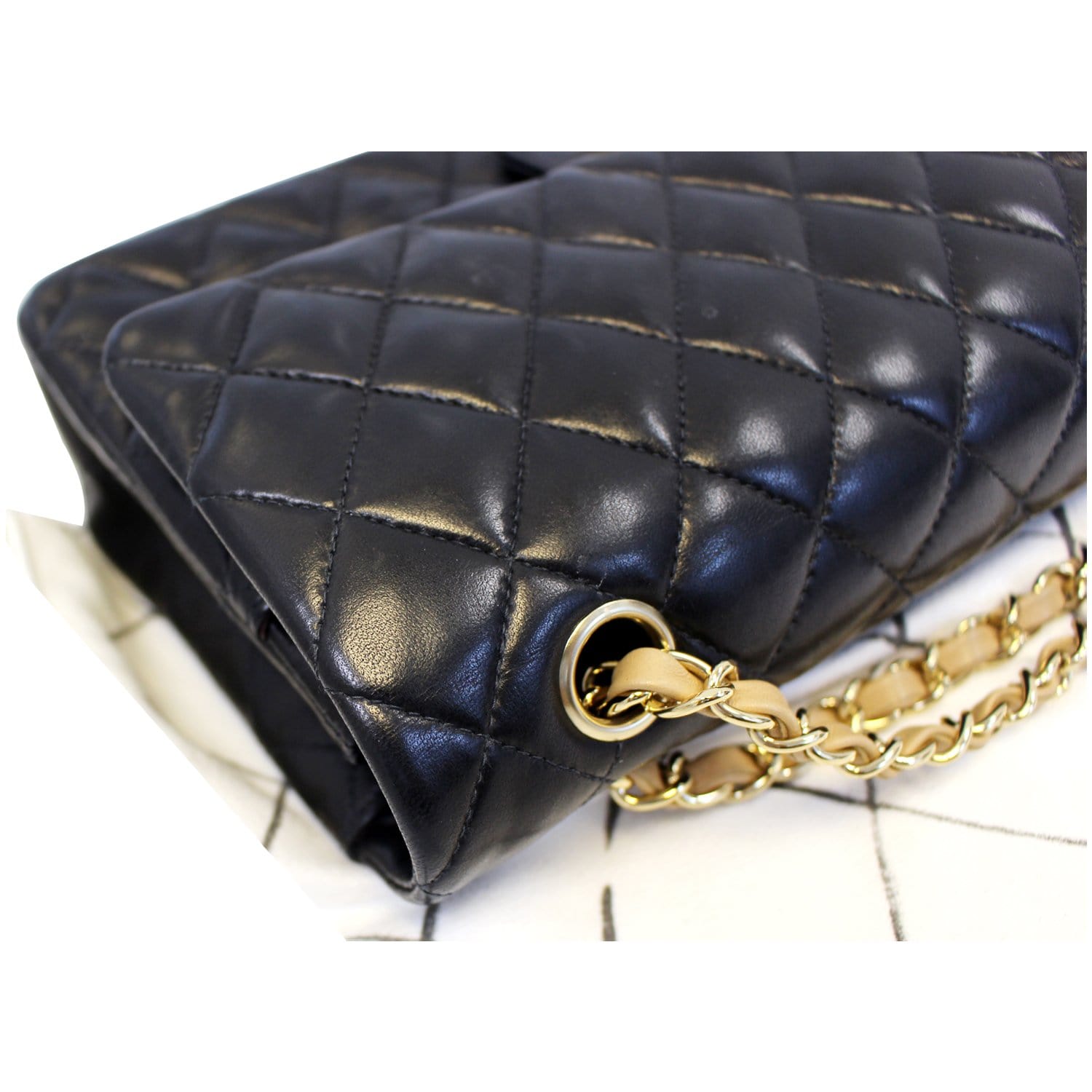 Chanel Classic Jumbo Quilted  Leather Double Flap Shoulder Bag
