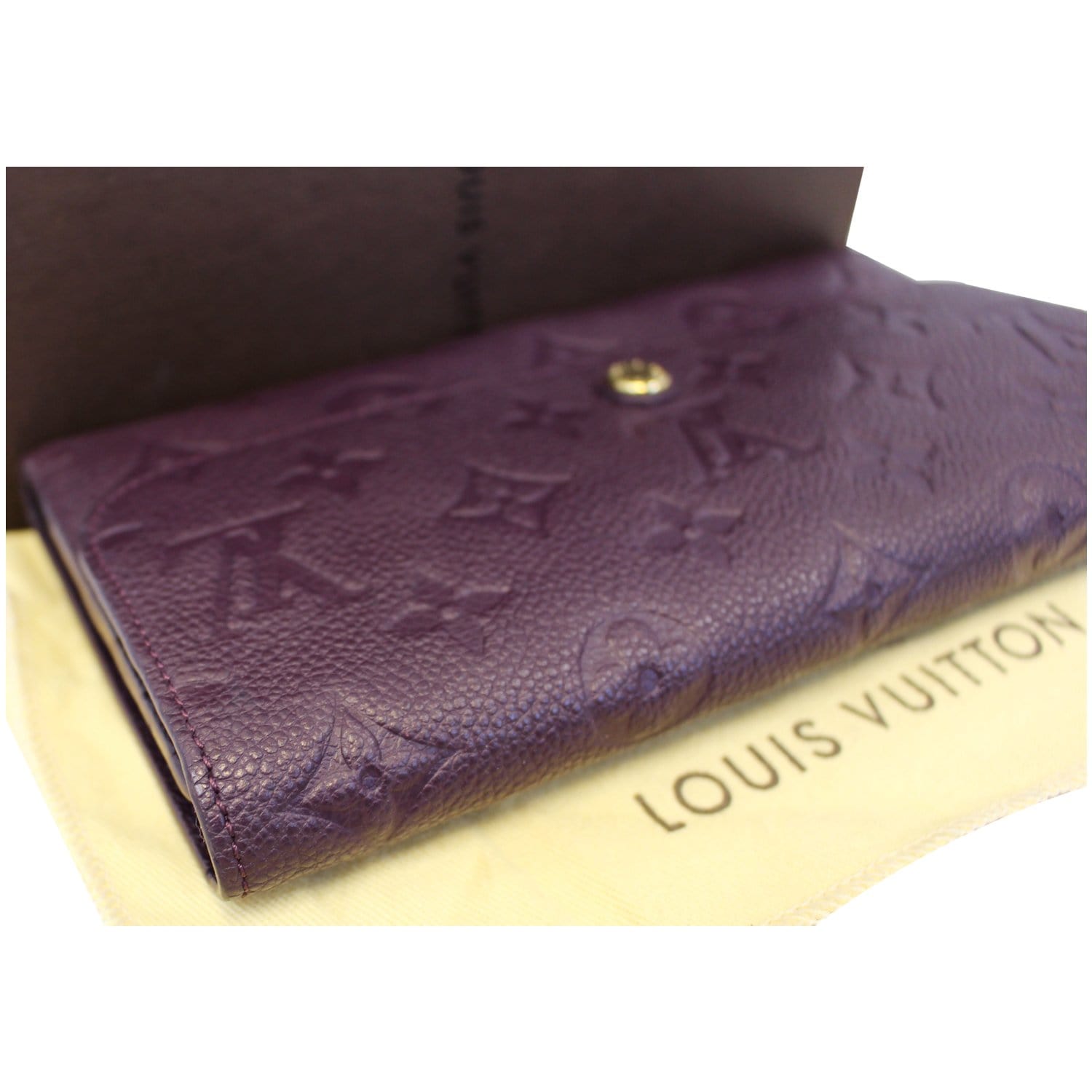Louis Vuitton Empreinte Leather Trifold Wallet Purple