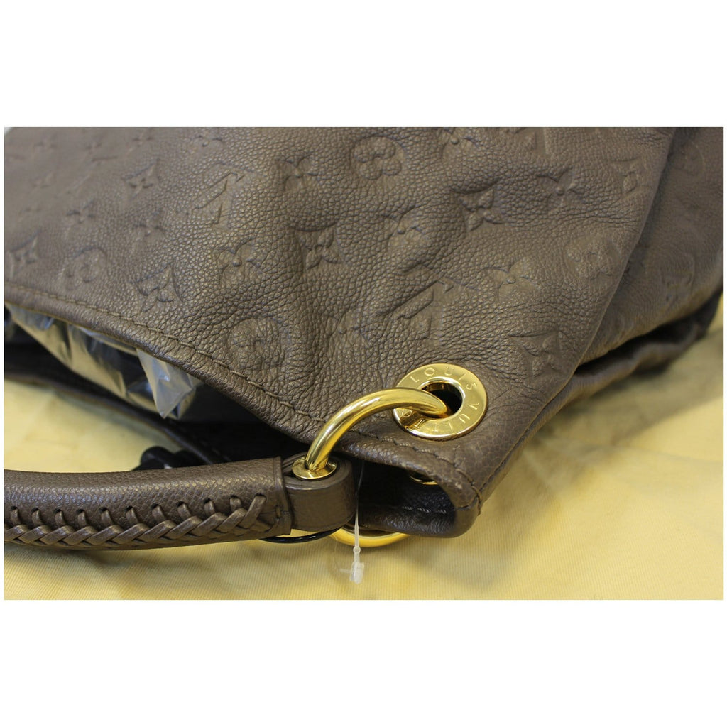 LOUIS VUITTON Artsy MM Monogram Empreinte Leather Shoulder Bag Terre