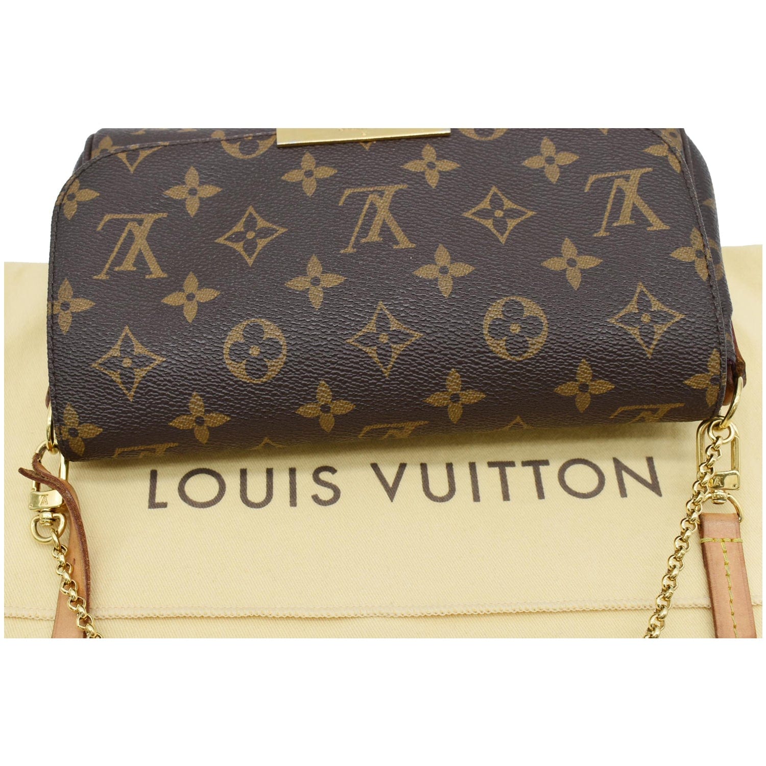 LOUIS VUITTON Favorite PM Monogram Canvas Crossbody Bag Brown- 15% OFF