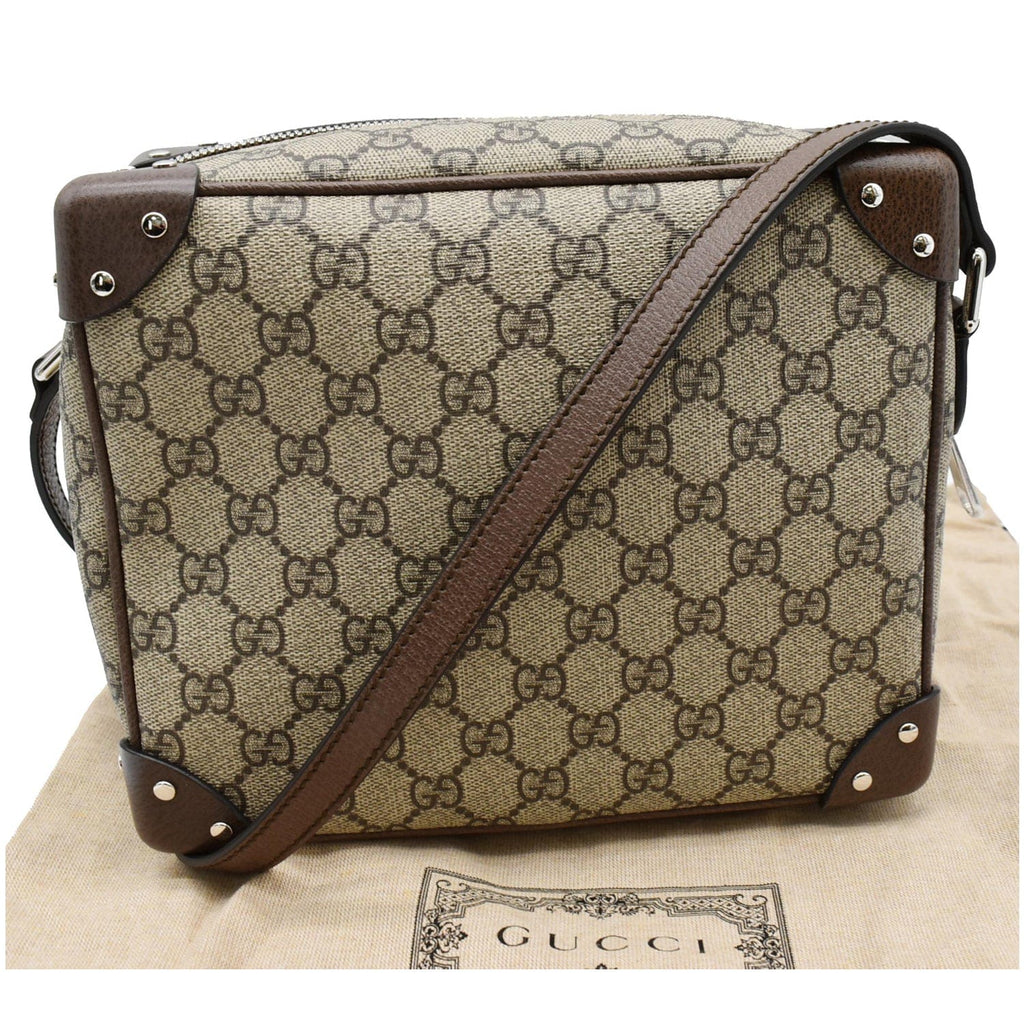 GUCCI Gucci Supreme Monogram Canvas Shoulder Bag Beige 626363