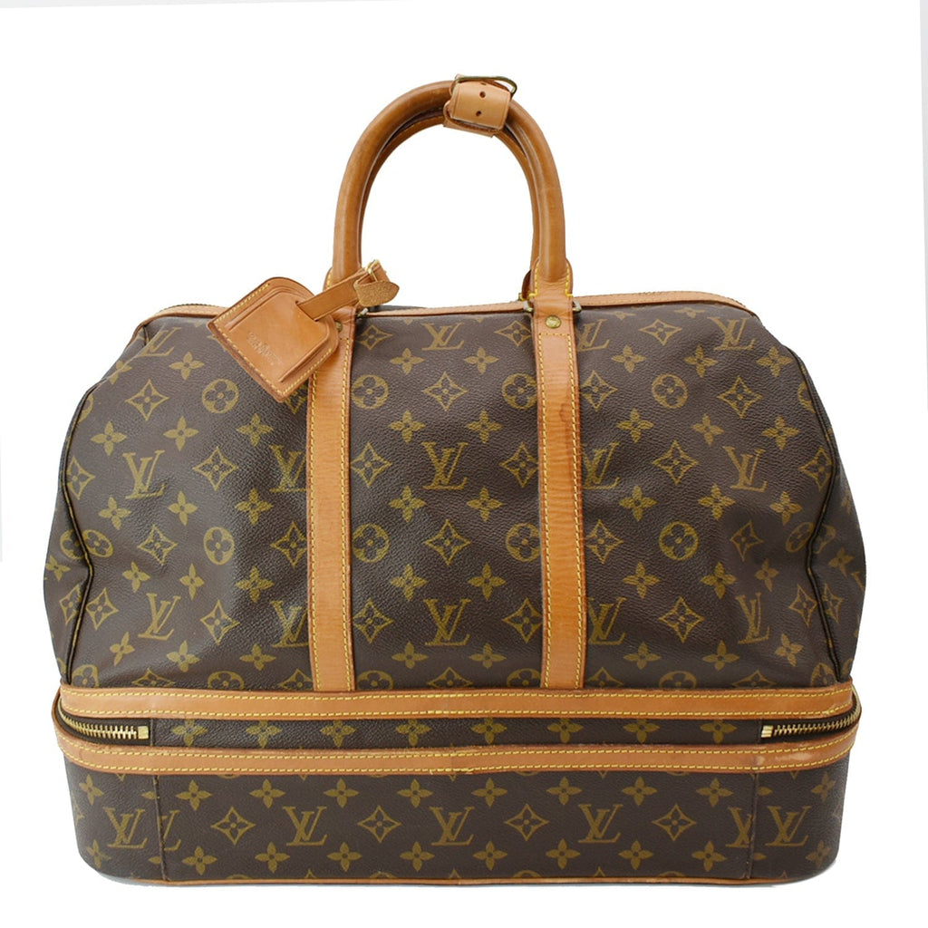 LOUIS VUITTON  Sac Sport Monogram Canvas Boston Travel Bag Brown