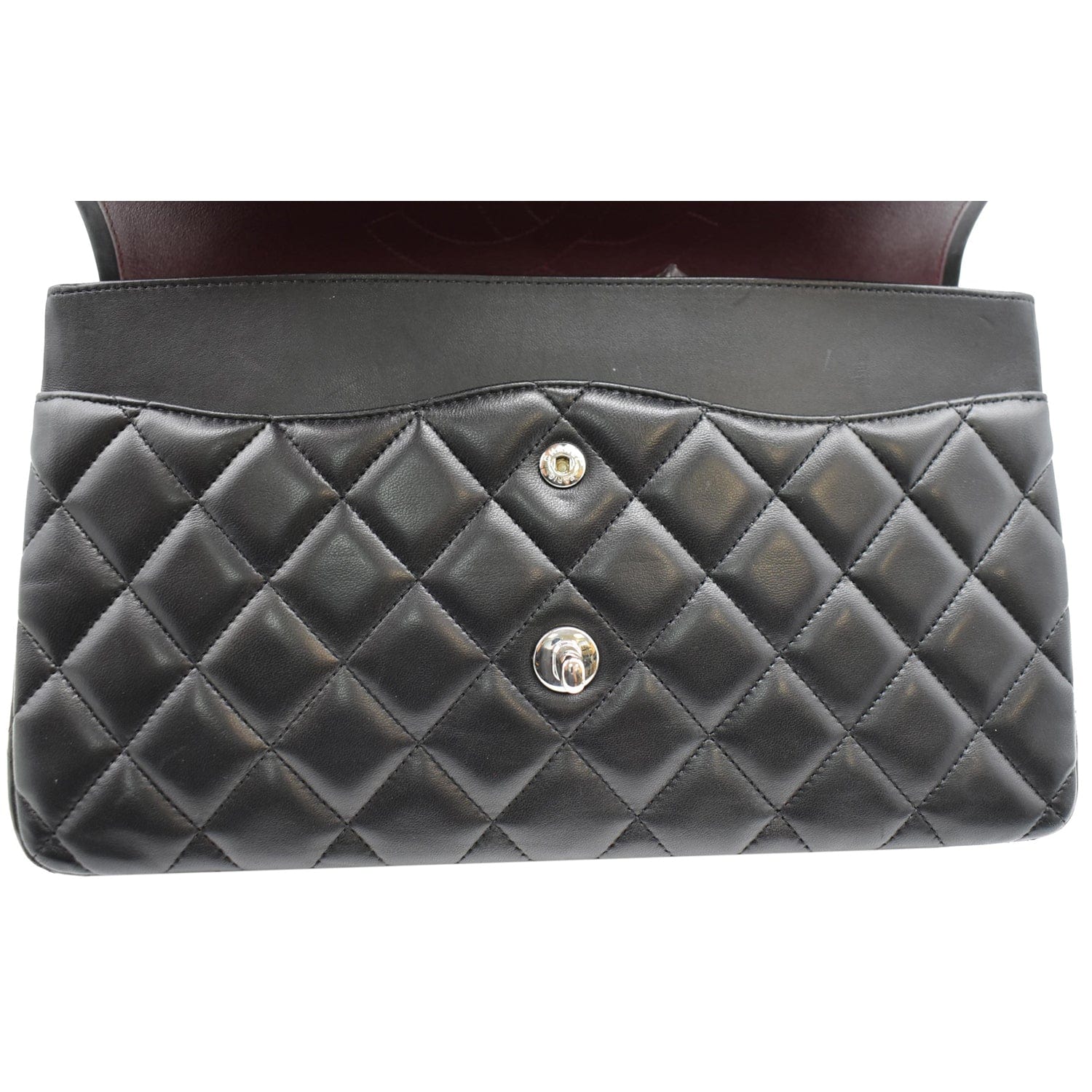 Chanel Classic Jumbo Double Flap  Leather Shoulder Bag Black