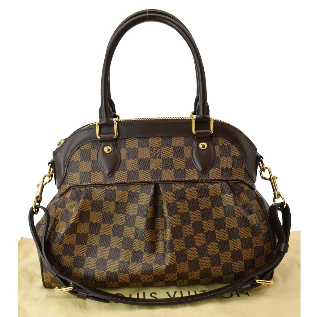 LOUIS VUITTON Trevi PM Damier Ebene Shoulder Bag Brown