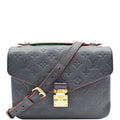 LOUIS VUITTON Metis Pochette Empreinte Leather Crossbody Bag Navy Blue
