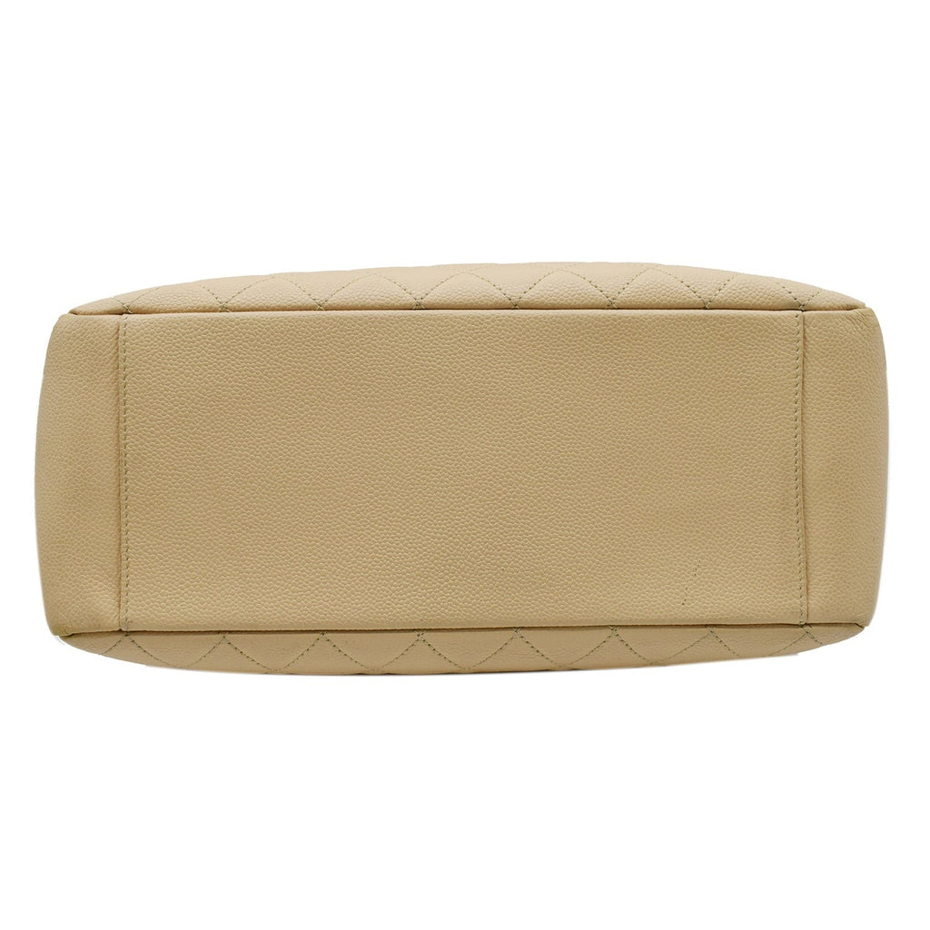 Chanel Grand Shopping GST Caviar Leather Tote Bag Beige