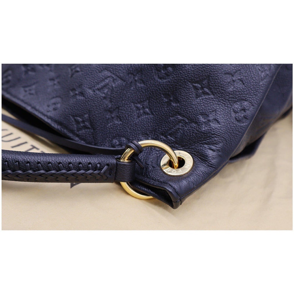 LOUIS VUITTON Artsy MM Empreinte Leather Shoulder Bag Black