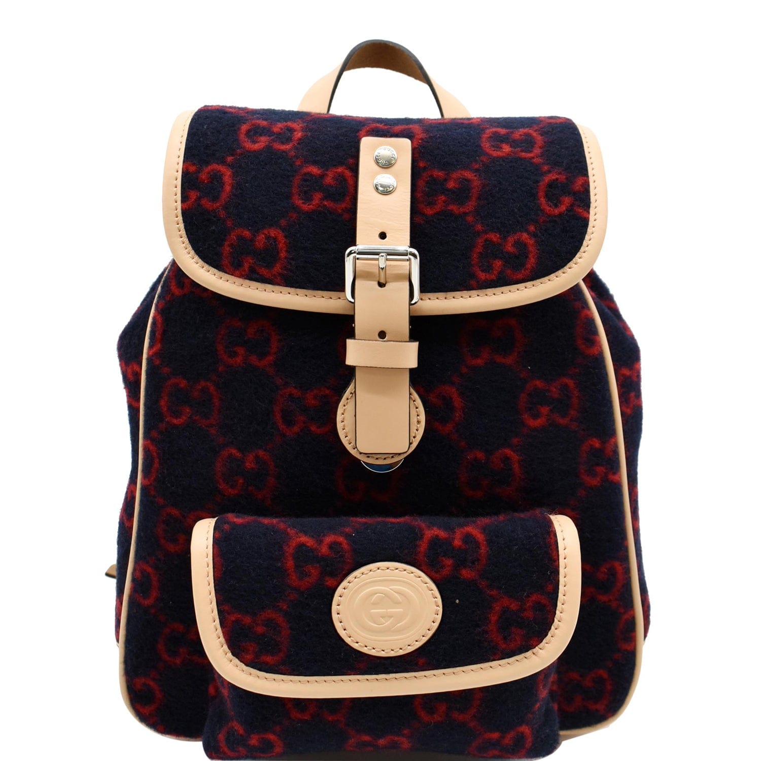 GUCCI Children's Gucci Supreme Wool Backpack Red 406398