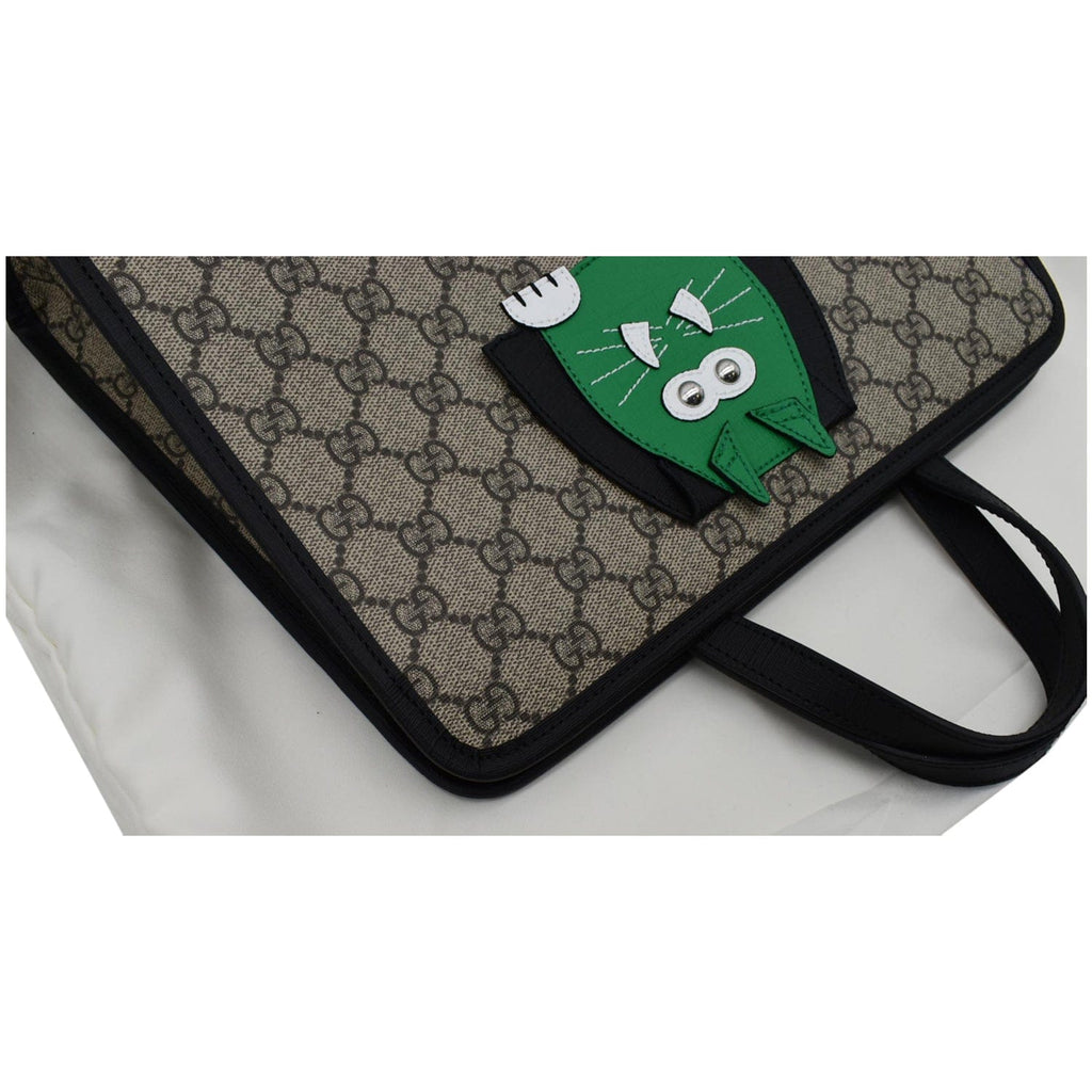 GUCCI ChildrenÂs Cat Printed Gucci Canvas Tote Bag Beige 645290