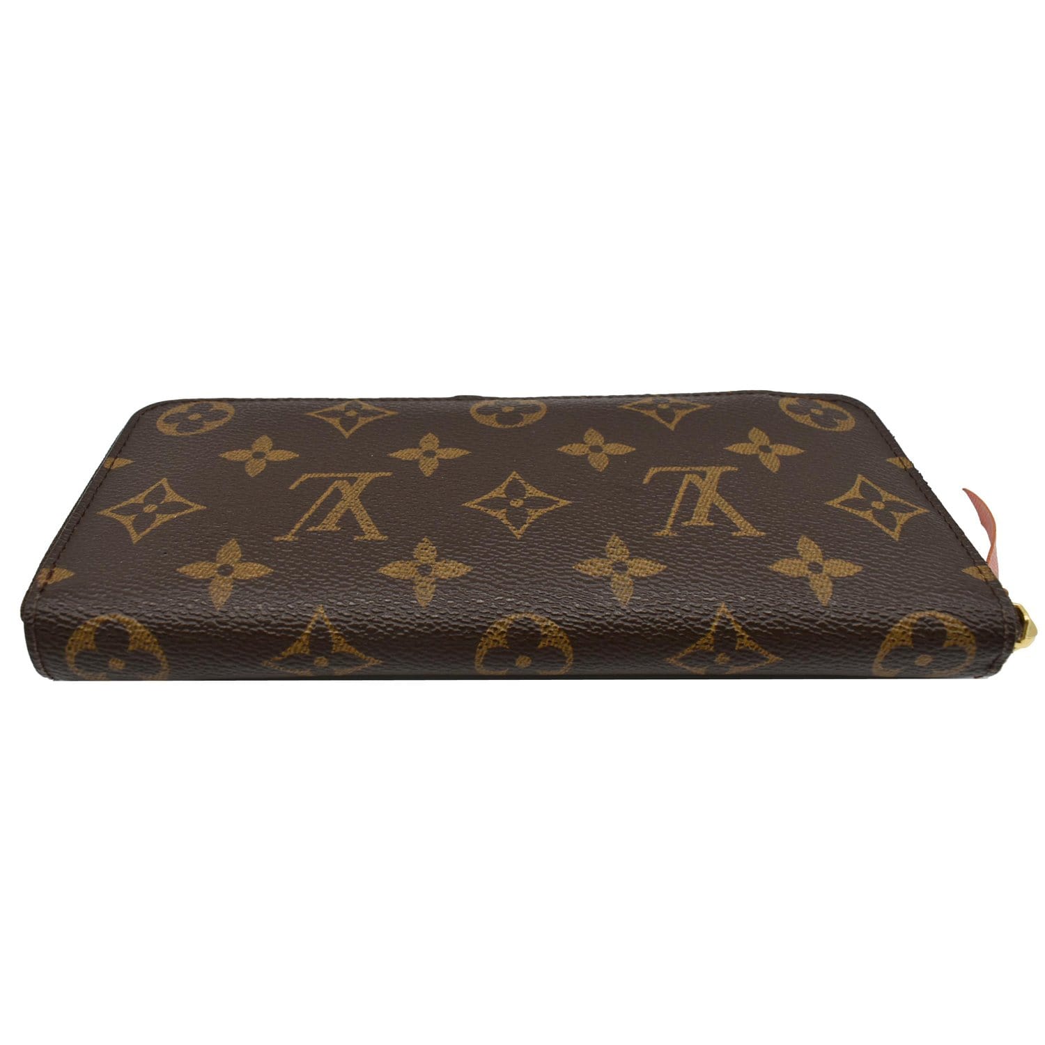 LOUIS VUITTON Clemence Monogram Canvas Zippy Wallet Brown