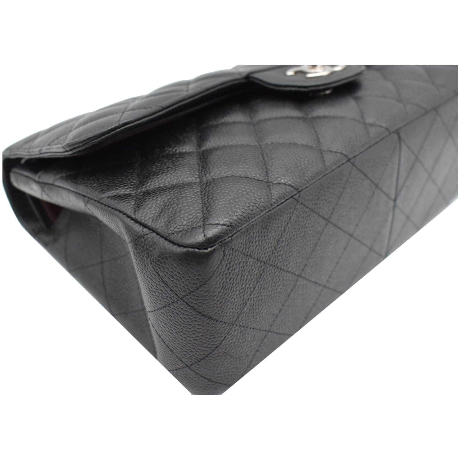 Chanel Jumbo Double Flap Caviar Leather Shoulder Bag Black- Hot Deals
