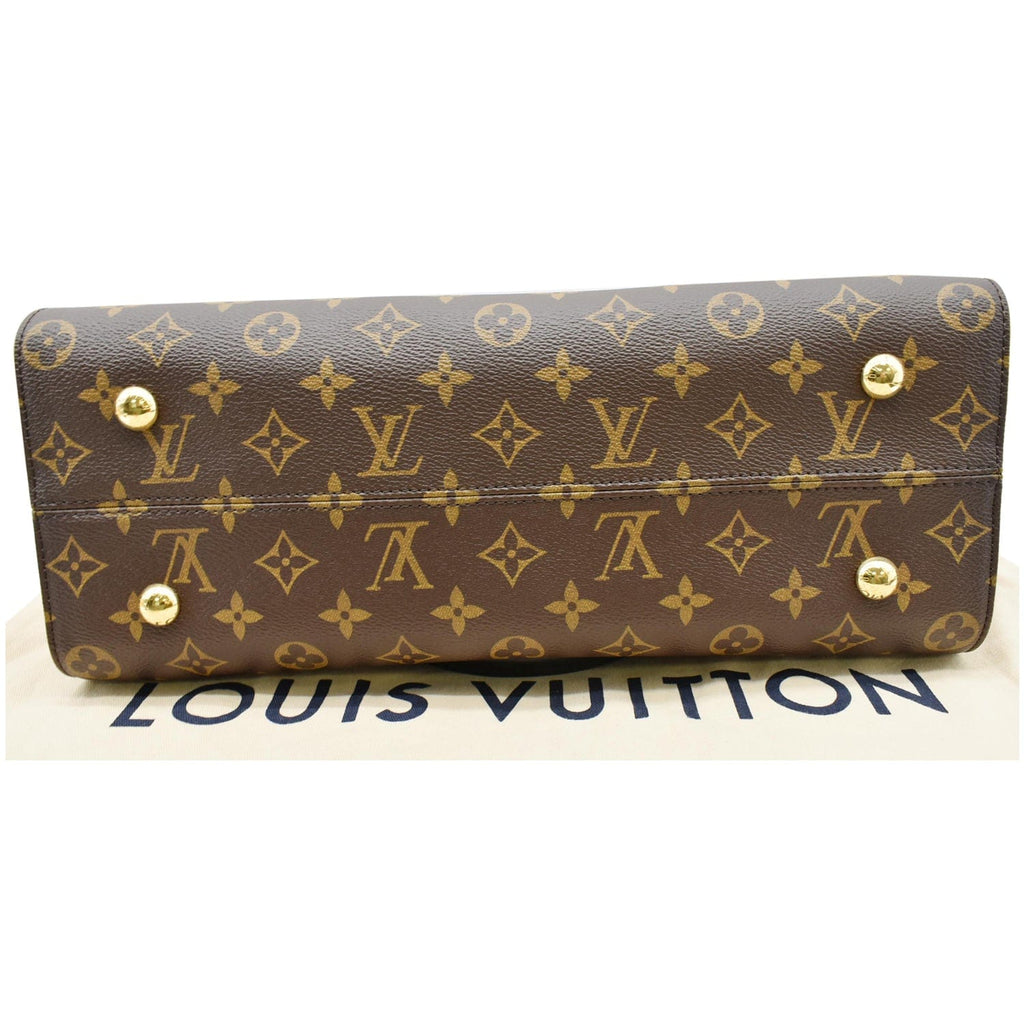 LOUIS VUITTON Tuileries Monogram Canvas Tote Shoulder Bag Red