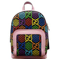 GUCCI Psychedelic Gucci Supreme Monogram Canvas Backpack Bag Multicolor 601296