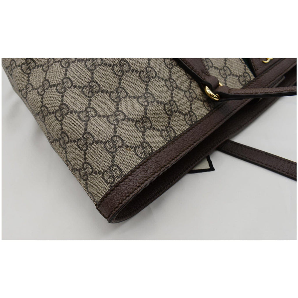 GUCCI Ophidia Medium Gucci Supreme Canvas Tote Bag Beige 631685
