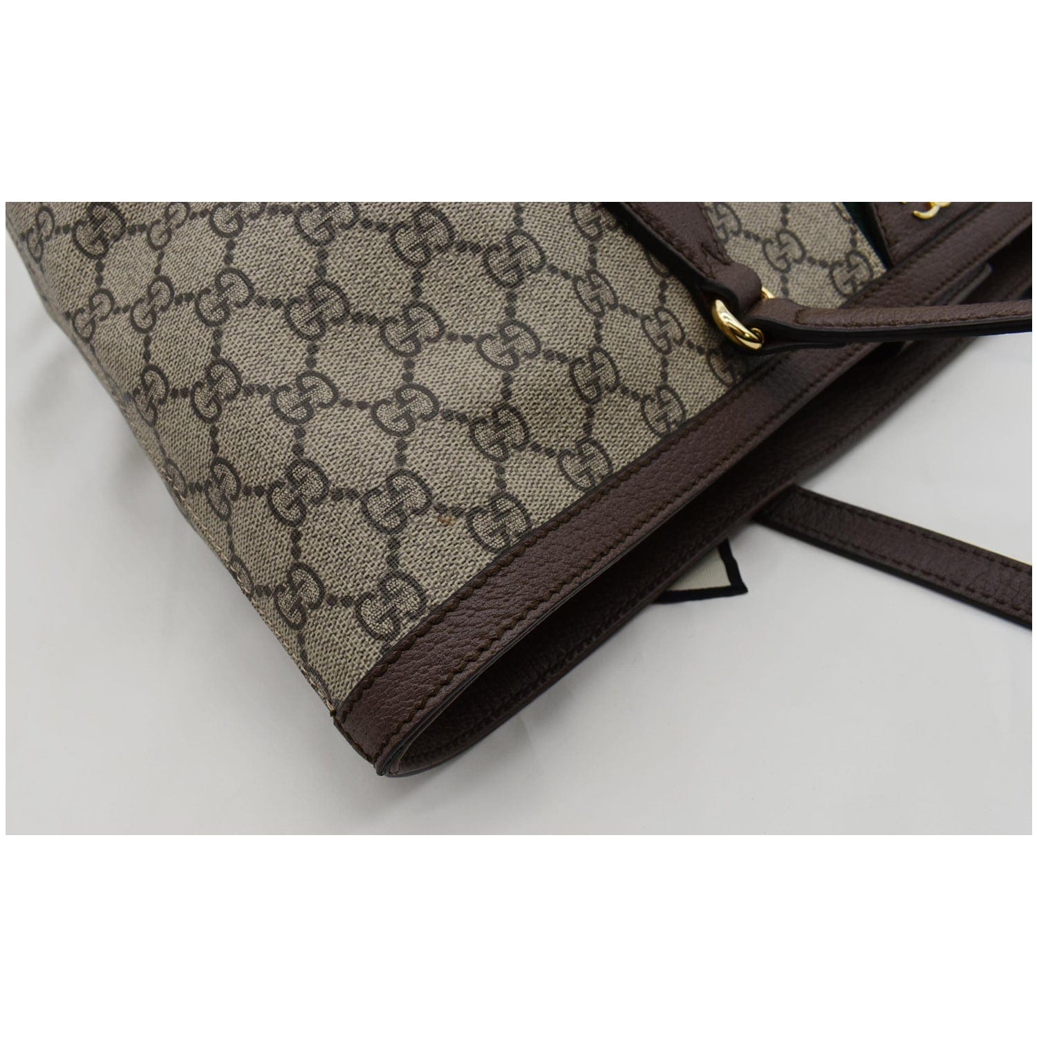 GUCCI Ophidia Medium Gucci Supreme Canvas Tote Bag Beige 631685