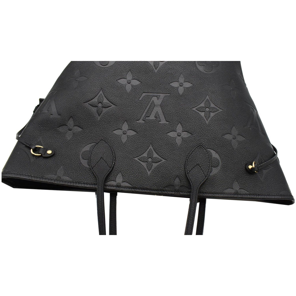 LOUIS VUITTON Neverfull MM Monogram Empreinte Tote Bag Black