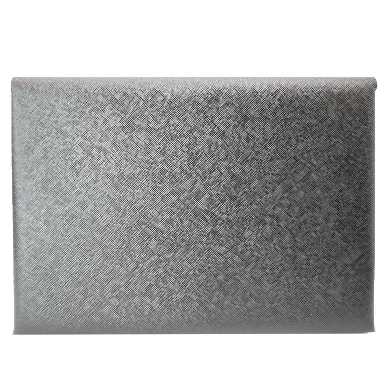 PRADA Document Holder Saffiano Leather Pouch Black