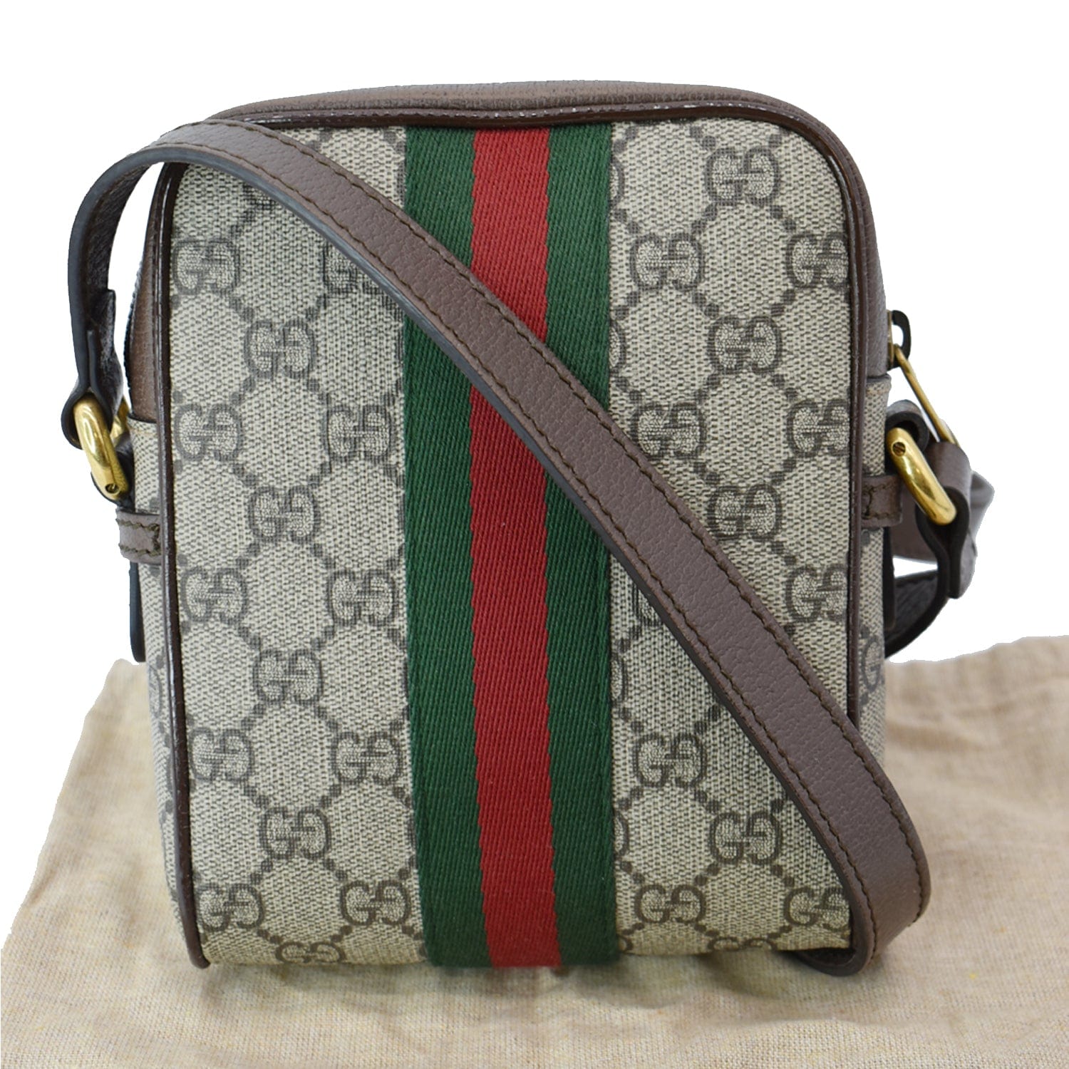 GUCCI Ophidia Gucci Supreme Canvas Shoulder Bag Beige 598127
