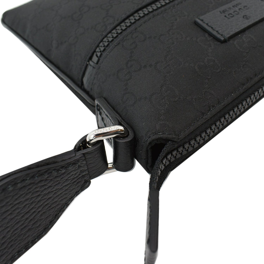 GUCCI Nylon Gucci Canvas Messenger Bag Black 449183