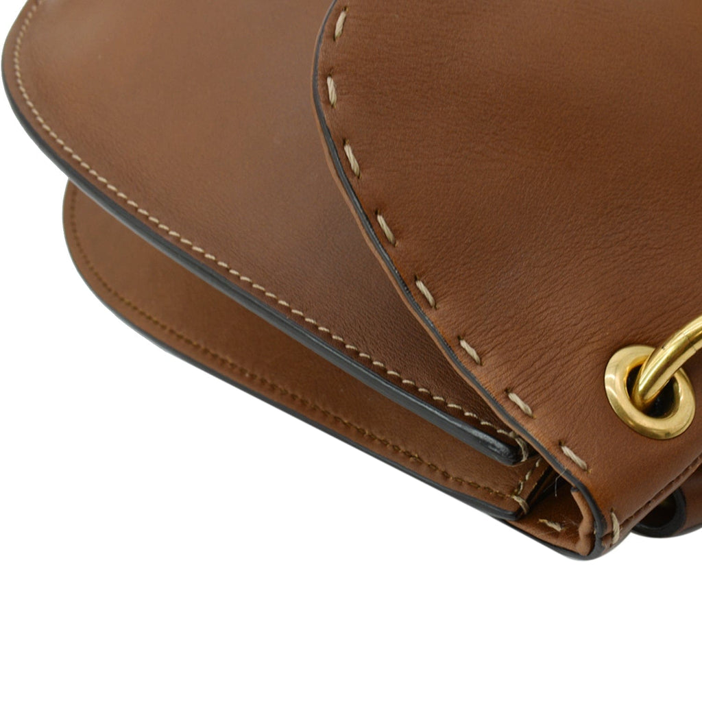 GUCCI Gucci Marmont  Leather Shoulder Bag Brown 409154