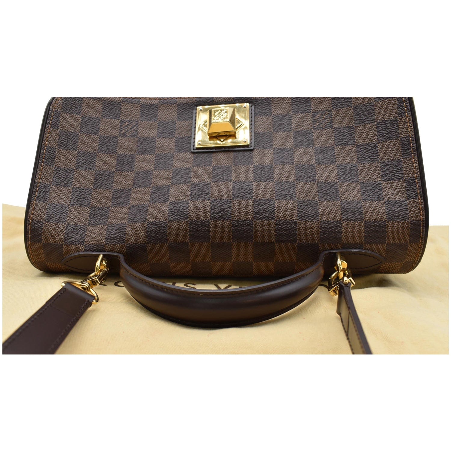 LOUIS VUITTON Bergamo GM Damier Ebene Shoulder Bag Brown