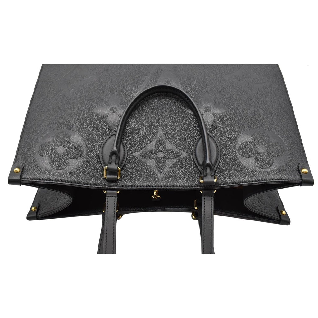LOUIS VUITTON Onthego GM Monogram Empreinte Leather Tote Bag Black - Hot Deals