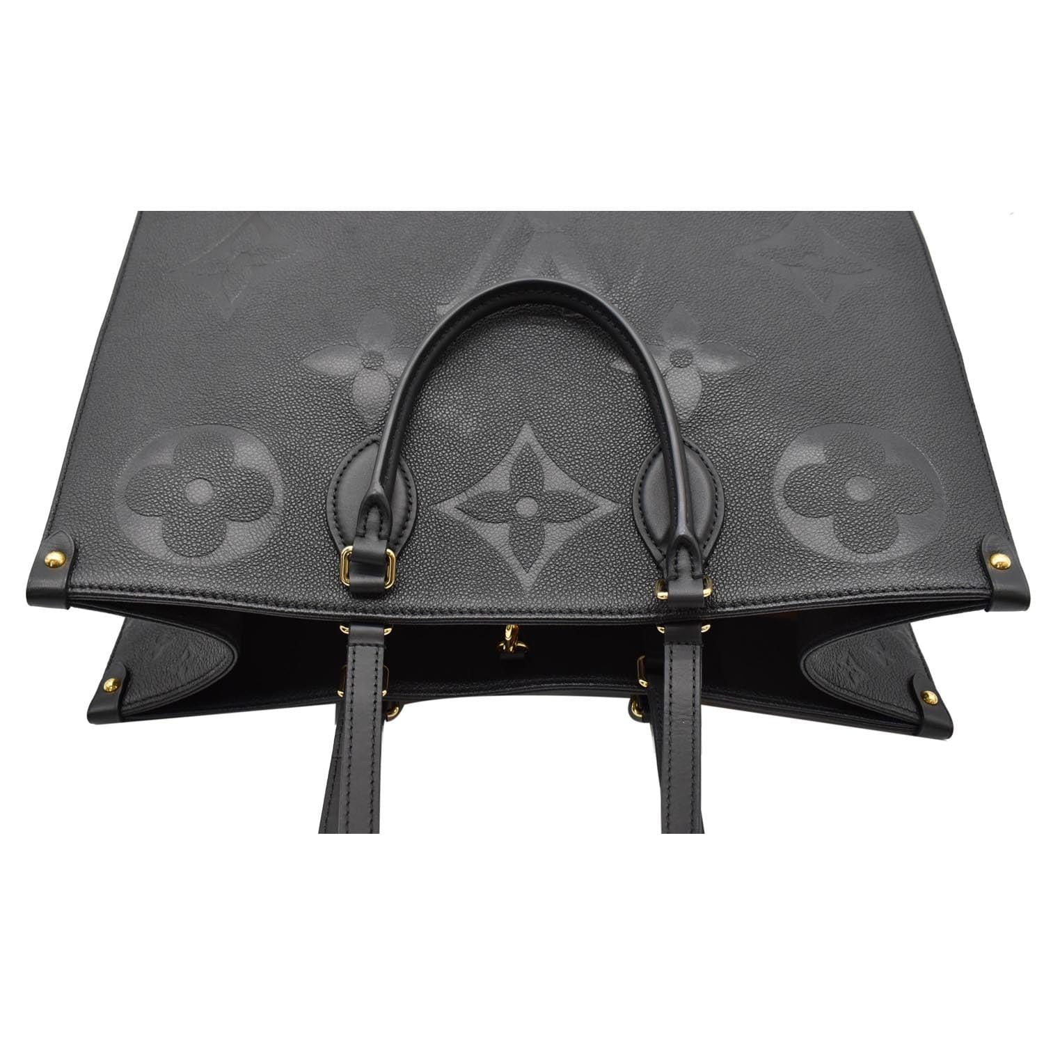 LOUIS VUITTON Onthego GM Monogram Empreinte Leather Tote Bag Black - Hot Deals
