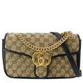 GUCCI Gucci Marmont Small Matelasse Canvas Shoulder Bag Black 443497