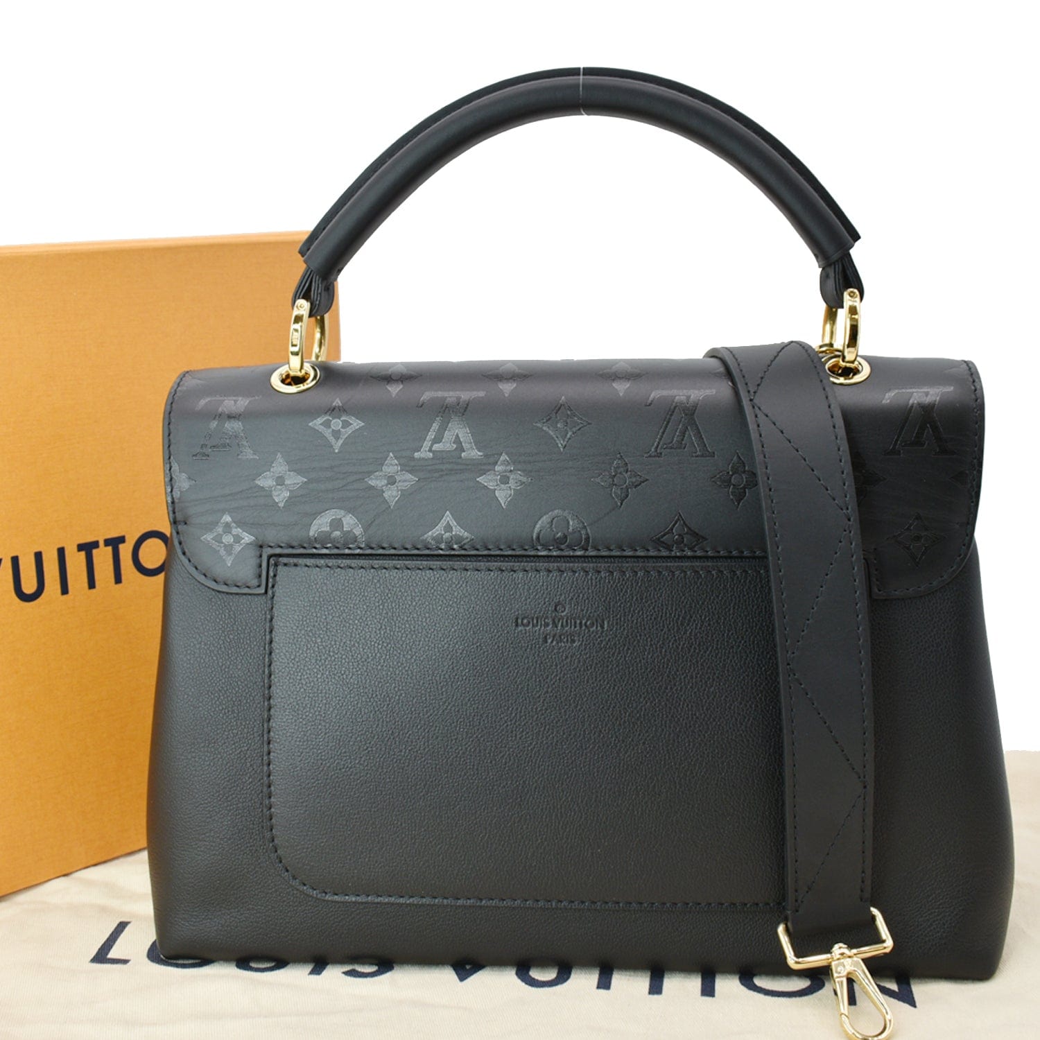 LOUIS VUITTON Very One Handle  Monogram Shoulder Bag Black