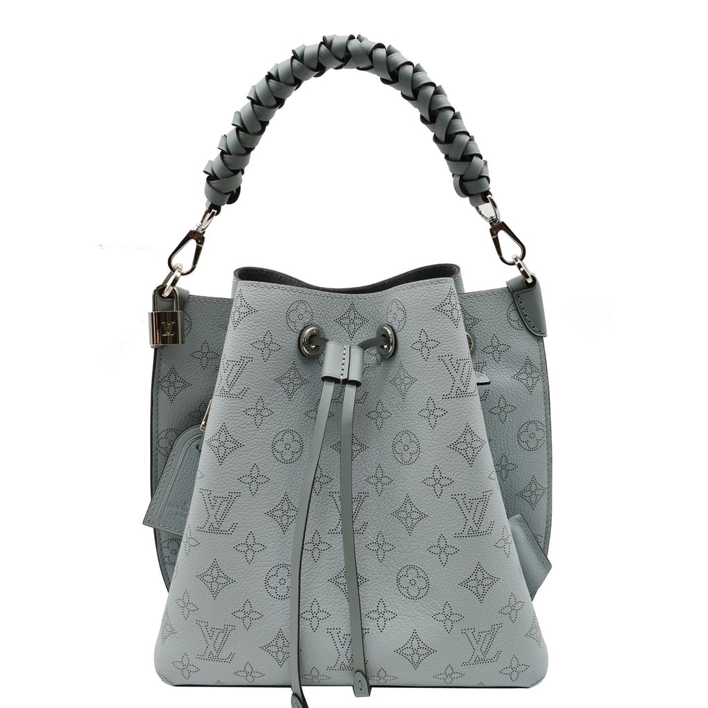 LOUIS VUITTON Muria Mahina Perforated Leather Crossbody Bag Vert