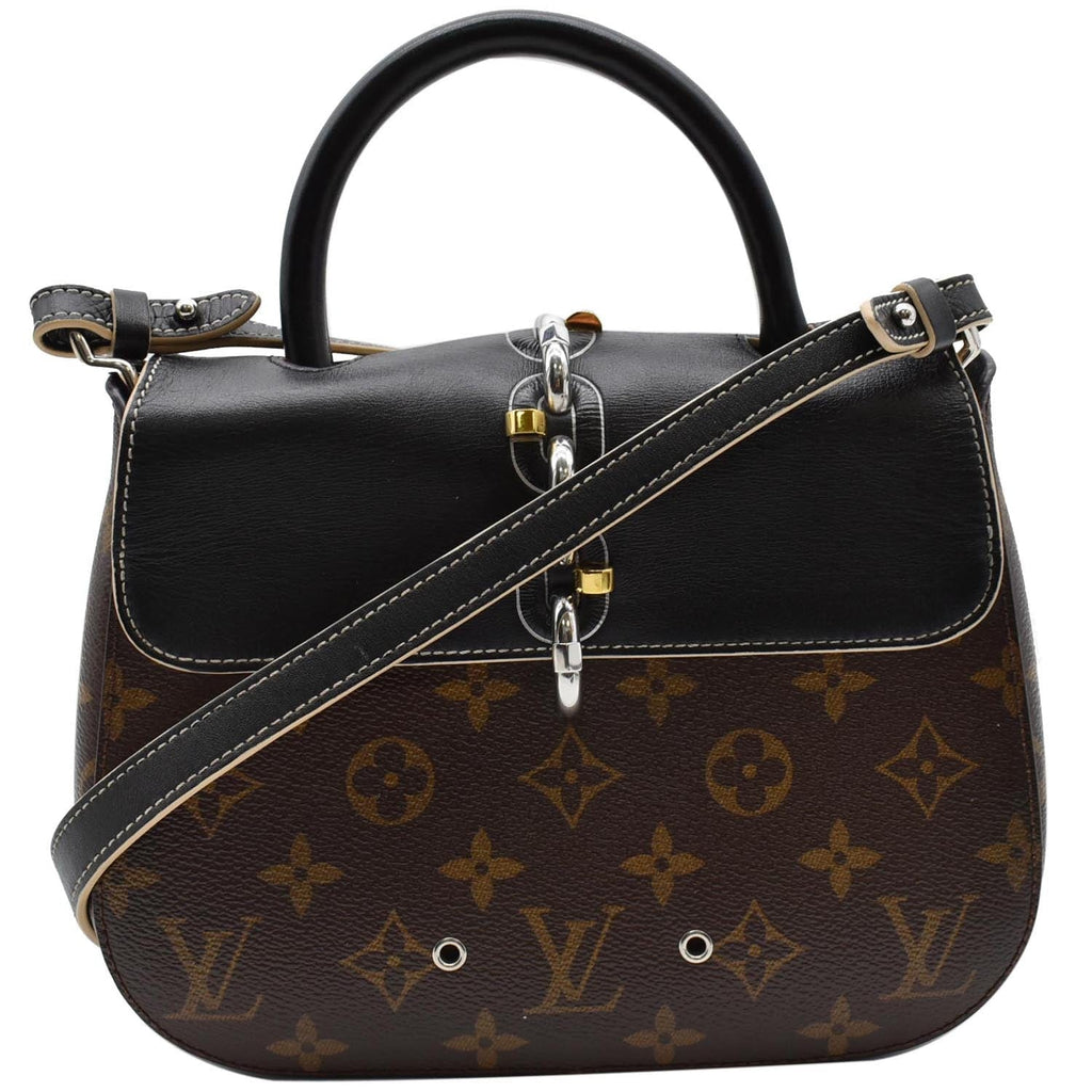 LOUIS VUITTON Chain It Monogram Canvas Shoulder Bag Black