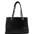 Chanel Grand Shopping GST Caviar Leather Tote Bag Black