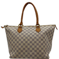 LOUIS VUITTON Saleya MM Damier Azur Tote Bag White