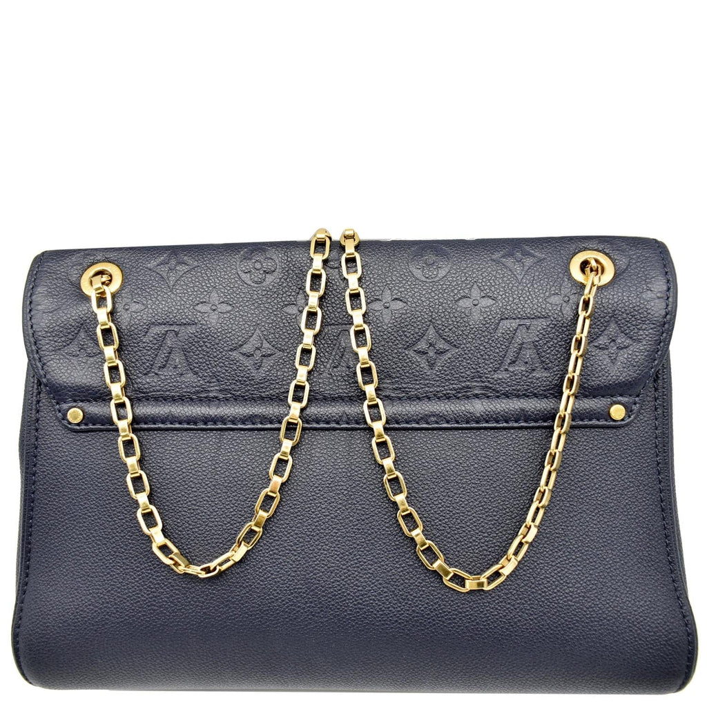 LOUIS VUITTON Saint Germain MM Monogram Empreinte Leather Shoulder Bag Marine Rouge