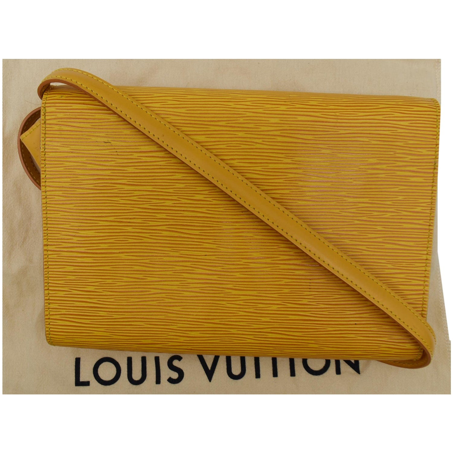 LOUIS VUITTON Arche Pochette Epi Leather Shoulder Bag Yellow