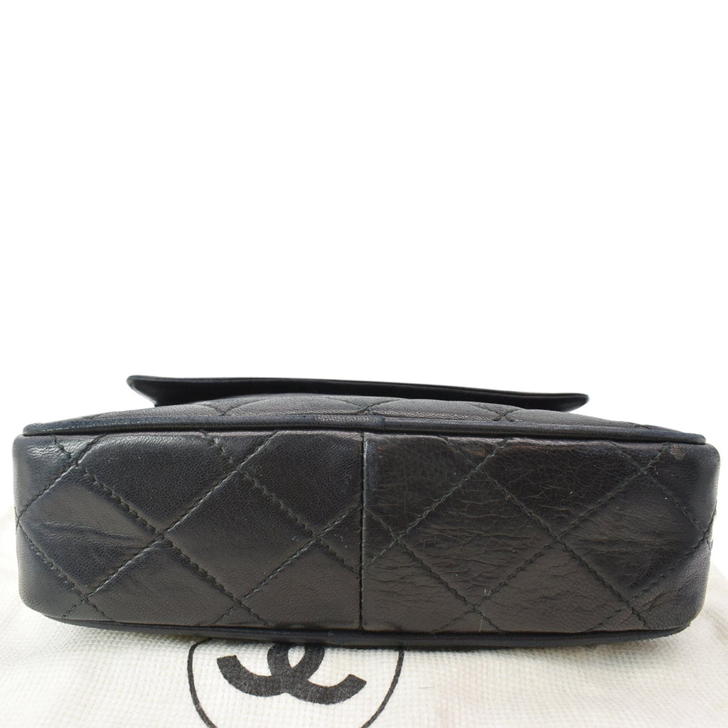 Chanel   Leather Camera Shoulder Bag Black