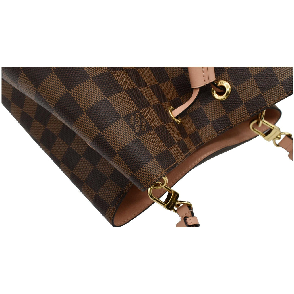LOUIS VUITTON Neonoe MM Damier Ebene Shoulder Bag Venus Pink